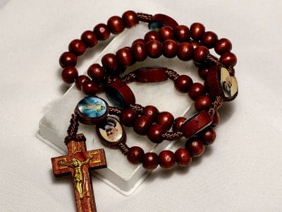 Padre Pio Wooden Rosary