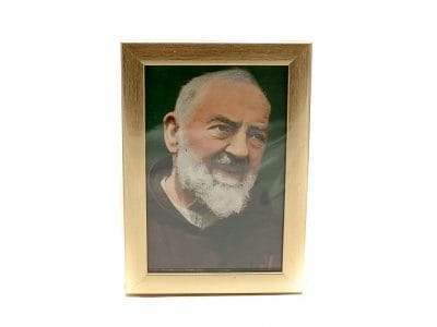 Extra Small Frame Photo of Padre Pio (photo images and frames may vary)