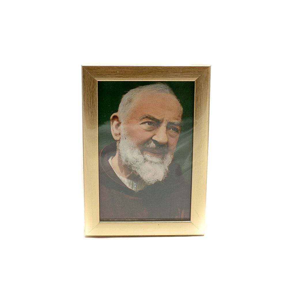 Extra Small Frame Photo of Padre Pio (photo images and frames may vary)