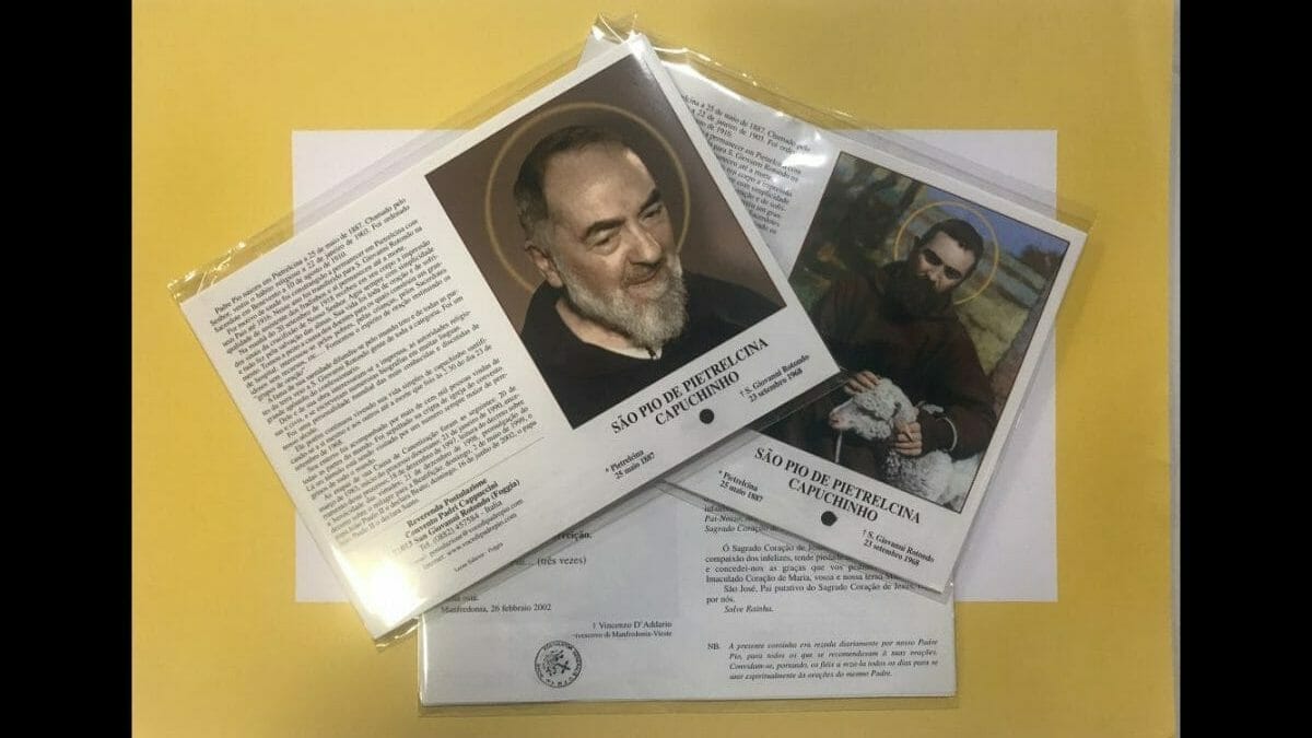 Folhetos da Novena da Relíquia do Padre Pio - The Irish Centre for Padre Pio