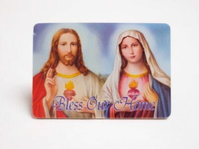Sacred Heart of Jesus & Immaculate Heart of Mary Magnet – 3” x 2"