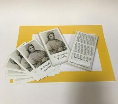 Prayer Cards of Saint Bernadette