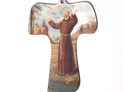WALL-HANGING TAU CROSS OF ST. FRANCIS