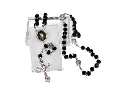 Our Lady of Guadalupe Black & Silver Rosary – Ref: B/S