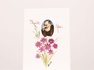 Padre Pio “Thank You” Card (LILAC)