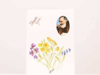 Padre Pio “Thank You” Card (WILD FLOWER)